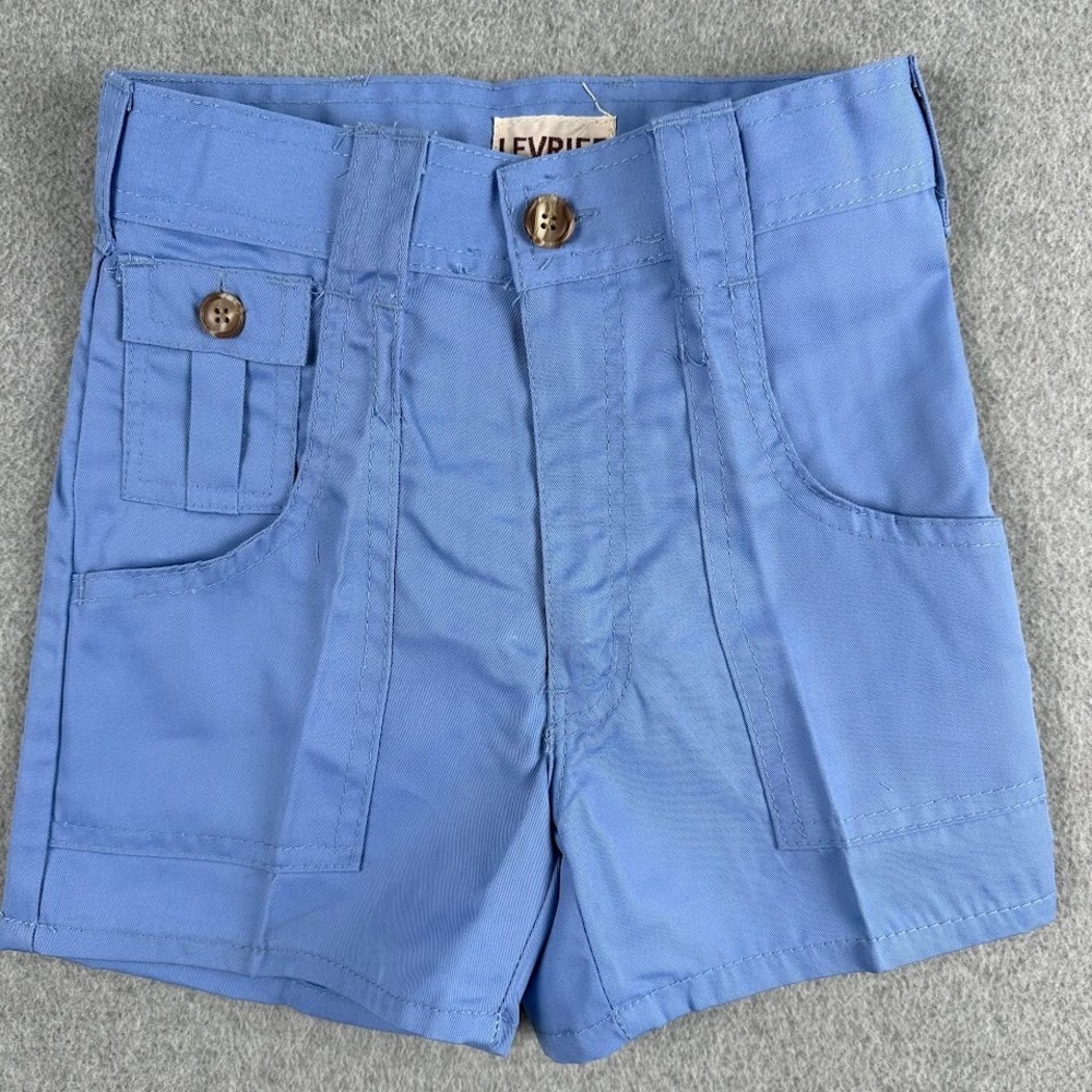 Levrier Kids Boys‎ Blue Utility Shorts Size 6 Cargo Pockets Explorer Safari Vtg